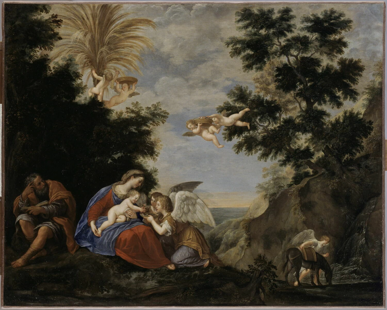 Riposo durante la fuga in Egitto - Musée national du Château de Fontainebleau